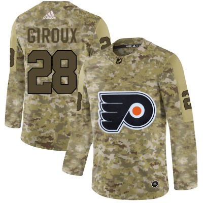Adidas Philadelphia Flyers #28 Claude Giroux Camo Authentic Stitched NHL Jersey